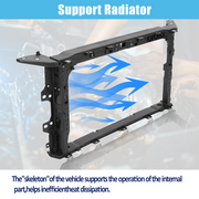 DURAFORCE 64101F3500 Black Front Radiator Support Core Frame for Hyundai Elantra 2019-2020