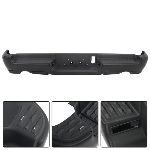 DURAFORCE w/ Vent,w/o Sensor Holes Black Metal Rear Bumper Suitable For RAM 1500 2019-2022