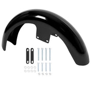 DURAFORCE Vivid Black 21"Wrap Front Fender For Harley Touring Electra Street Glide Baggers