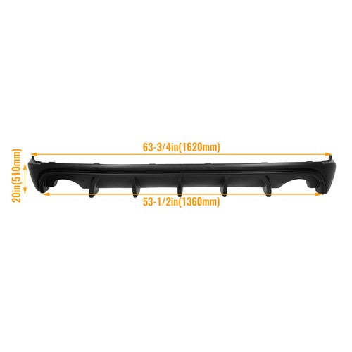 DURAFORCE For 14-16 Lexus IS250 IS350 IS200T Rear Bumper Diffuser Lip Shark Fins 5F Style