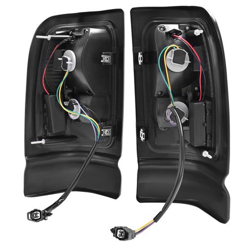 Smoke Black LED Tube Brake Tail Lights for 1994-2001 Dodge Ram 1500 2500 3500