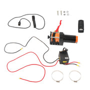DURAFORCE 2500 lbs Electric Winch 50ft Synthetic Rope 12VDC/1.2HP Wireless & Wired Remote