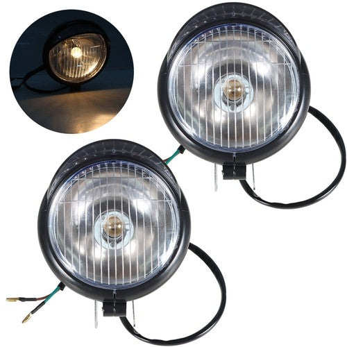 DURAFORCE Black Motorcycle Passing Driving Spot Fog Lamp w/ Turn Signal Lights For