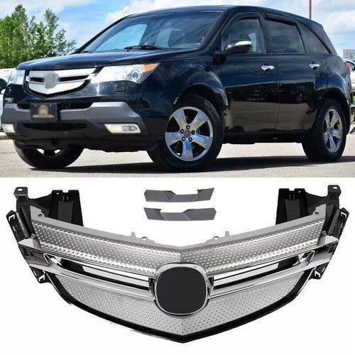 For ACURA MDX 2007 2008 2009 Chrome Front Bumper Upper Grille Grill Replacement