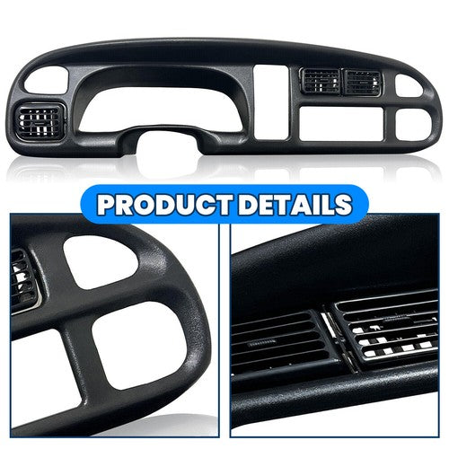 Dash Bezel Dashboard Cover Overlay for 1998-2002 Dodge Ram 1500 2500 3500 Pickup