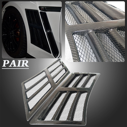 DURAFORCE Carbon Fiber Front Fender Side Grille Pair for 2008-2023 for Nissan GT-R R35