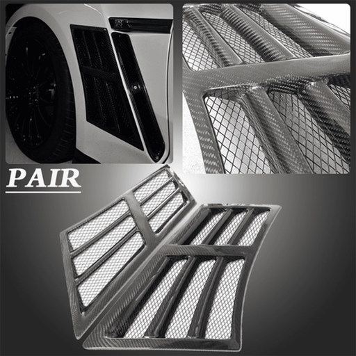 DURAFORCE Carbon Fiber Front Fender Side Grille Pair for 2008-2023 for Nissan GT-R R35