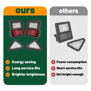DURAFORCE 4x LED Headlight Tail Exterior Light Kit For Bobcat Skid Steer Loader Plastic