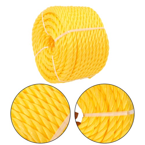 DURAFORCE Orange Yellow 1/2in 100ft 3 Stranded Braided Rope for Boats, Dock, Marine Rope