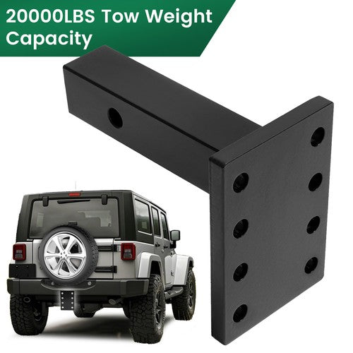 DURAFORCE 3 Position Adjustable Hitch Mount Plate 20000LBS For 2" Receiver Hitch Universal