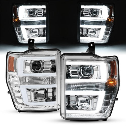 DURAFORCE Pair LED Projector Headlights Headlamps for 2008 2009 2010 Ford F250 F350 F450