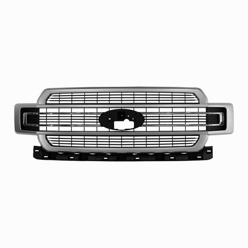 DURAFORCE Ingot Silver Front Bumper Grille Grill for 2018-2020 for Ford F-150 Limited