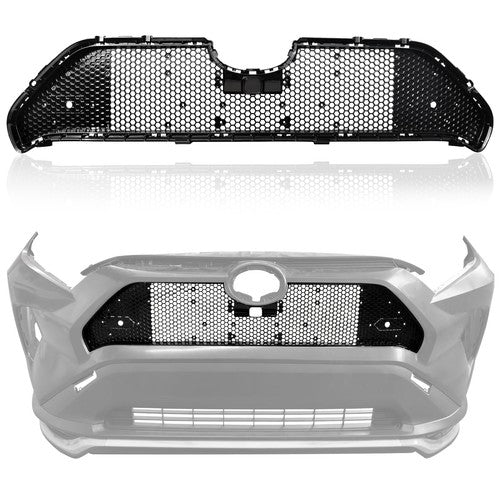 DURAFORCE 1PC Front Bumper Grille Grill Body Kit for Toyota RAV4 2019 2020-2024 W/Radar