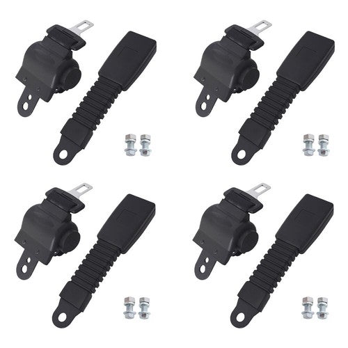 DURAFORCE 4Sets 42" Golf Cart Seat Belts Lap Set Retractable Fits For EZGO/Yamaha/Club Car