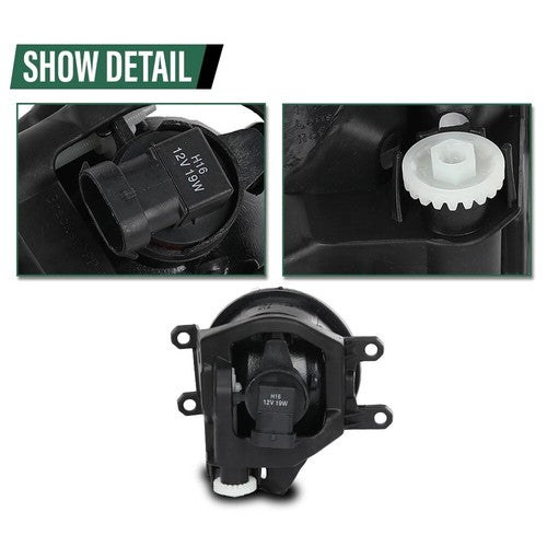 Fit 2014-2018 Toyota 4Runner/2016-2019 RAV4 Front Halogen Fog Lights Lamps Pair