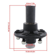DURAFORCE 1Pc Pre-Assembled 5 x 5.5" Wheel Hub Kit & Round #84 Spindle, With Bearing Kit