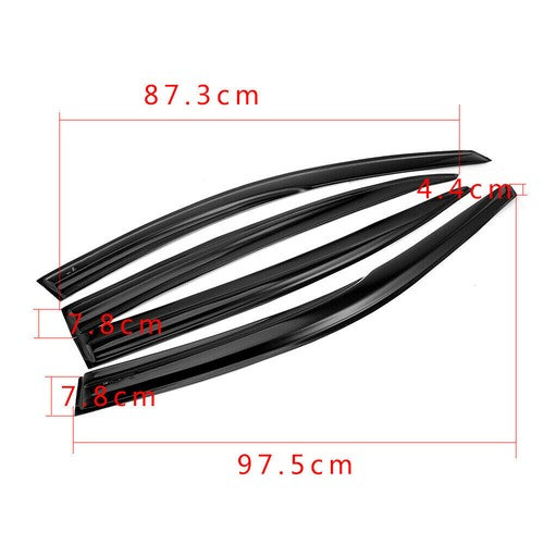 DURAFORCE Fit For 2008-12 Honda Accord Sedan Window Visors Deflector Guard NEW Visor Guard