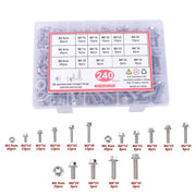DURAFORCE 240 Pcs Flanged Stainless Steel Bolts and Nuts Kit M5, M6, M8 Metric Assortment