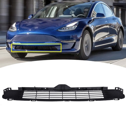 DURAFORCE Front Bumper Lower Grille Grill Mesh For 2017-2023 Tesla Model 3 1085927-00-C