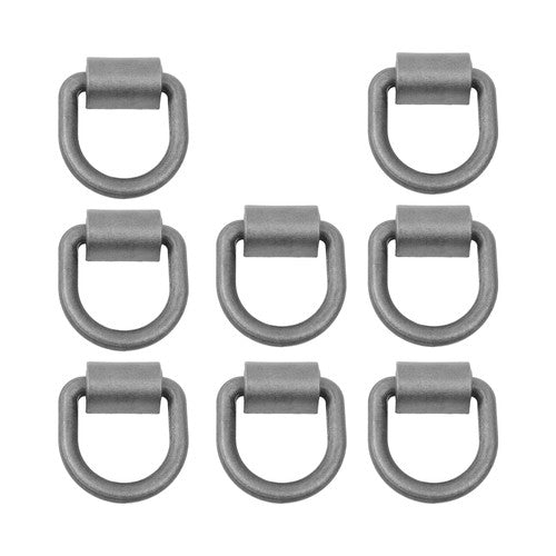 DURAFORCE {8 Pack} 5/8" Heavy Duty Weld-On Forged D Ring Fracture Strength 18000 LBS