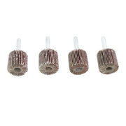DURAFORCE 1" x 1" x 1/4" 60/80/120/240 Grit Shank Mounted Flap Wheels Set - 40 Pack