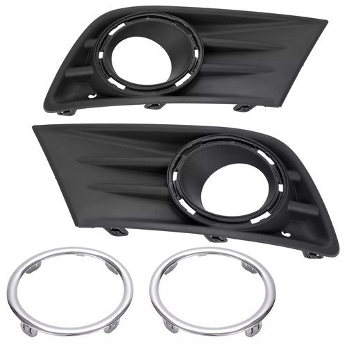 DURAFORCE Fog Light Cover Bezel Chrome Ring for Honda Pilot 2012 2013 2014 2015 LH RH