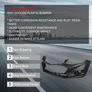 DURAFORCE Front Bumper Cover Fit For 2016-2018 Chevy Cruze w/o Park Assist Black
