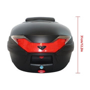 DURAFORCE 32L Motorcycle Tour Tail Box Luggage Top Lock Storage Scooter Trunk Carrier Case