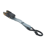 DURAFORCE 4 Pack Ratchet Strap Polyester Gray 2200lbs 1in*15ft S Hook 36' Stretch Cord*2