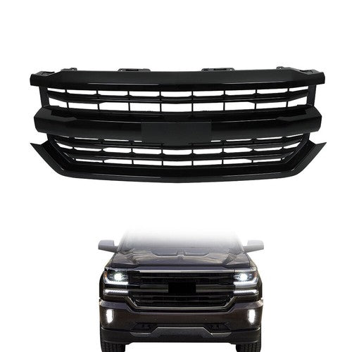 DURAFORCE Suit For Chevrolet Silverado 1500 2016 2017 2018 Front Bumper Upper Grille Grill