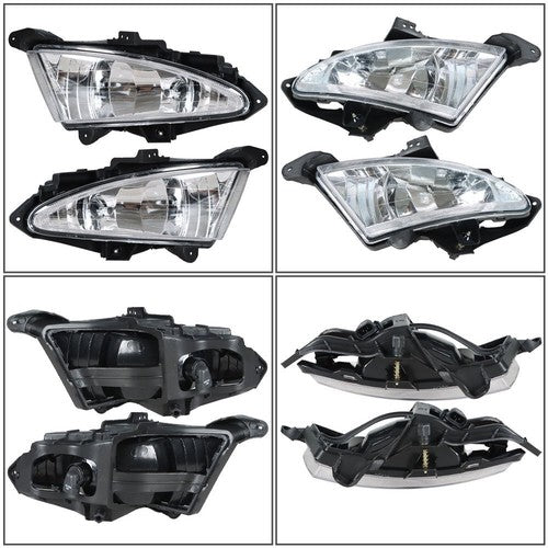 DURAFORCE L+R Bumper Clear Fog Light Assembly For 07-10 Hyundai Elantra Sedan 4-Door 2.0L