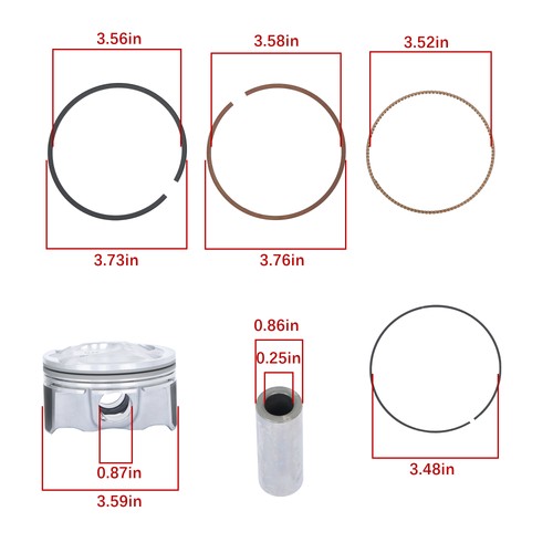 DURAFORCE 230413CFA0 New For Kia 2011-20 Hyundai 2010-19 Engine Piston&Piston Ring Set