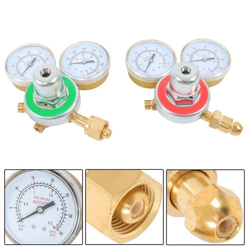 DURAFORCE Brass Oxygen Regulator CGA540 + Acetylene Regulator CGA-200 Fit For Victor