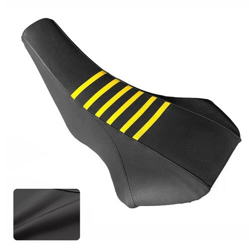 DURAFORCE Black Yellow Ribs PVC Multi Grip Seat Cover for Suzuki Z400 LTZ 400 2003 2009