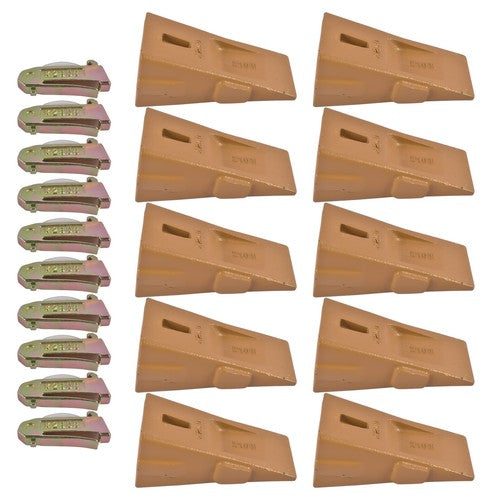 DURAFORCE X290 Sharp Bucket Teeth/Tooth with K290S Flexpins Fit for Mini Excavator 10Pcs
