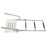 DURAFORCE USA 3-step Stainless Steel Ship Ladder With Platform Marine With Telescoping
