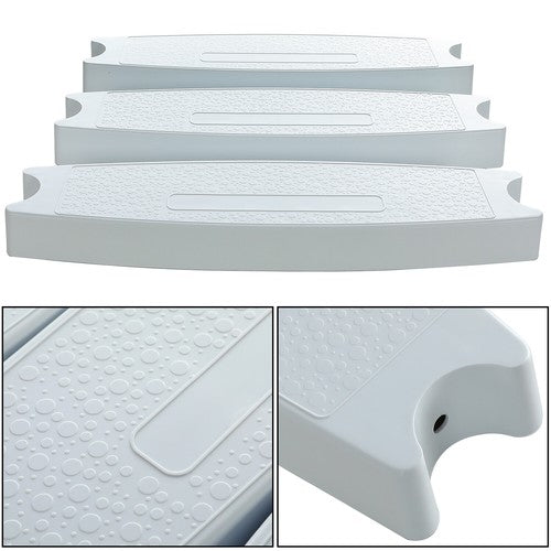DURAFORCE 3pcs Universal 18" Swimming Pool Ladder Steps Molded Rung Pedal Accessory Tread