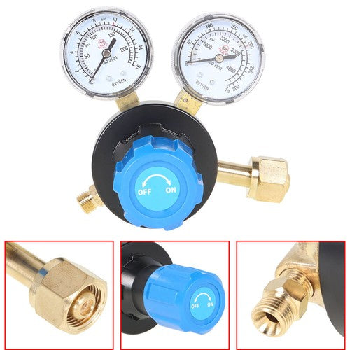 DURAFORCE Oxygen & Acetylene Regulators CGA540 and CGA200 Compatible W/V-Style Welding Gas