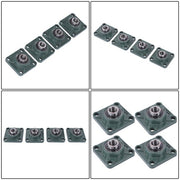 DURAFORCE 4Pcs UCP204-12 Cast Iron Pillow Block Flange Bearings - 3/4" hole with seat