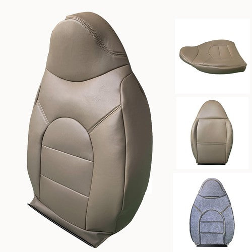Driver Side Lean Back Leather Cover Tan Front 1999 2000 for Ford F350 Lariat