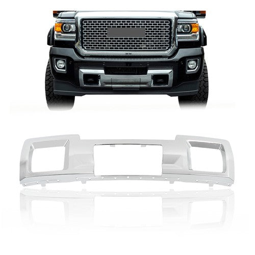 DURAFORCE Chrome Front Bumper Trim Skid Plate Suit Fit For GMC Sierra 2500 3500 2015-2019