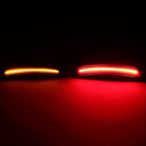 DURAFORCE 4X Smoked Front Rear LED Side Bumper Marker Lights For Dodge Charger 2015-2023
