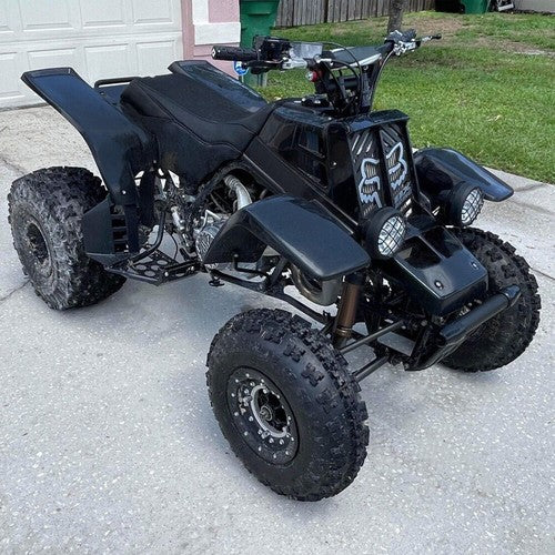 DURAFORCE Black Heel Guards Footrest For 1987-2006 Yamaha Banshee LH+RH Nerf Bars