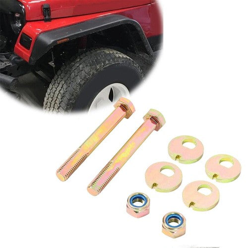 DURAFORCE Front Lower Control Arm Cam Bolt Kit for 97-18 Jeep Wrangler TJ JK Alignment
