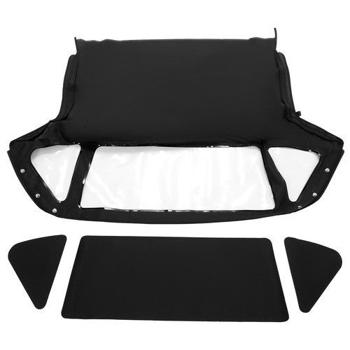 DURAFORCE Convertible Soft Top w/ Clear Window Black Sailcloth Vinyl For MG Midget 1970-80