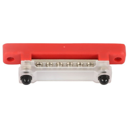 DURAFORCE Bus Bar Power Distribution Terminal Block Red & Black 6 Way 48V 150A Busbar