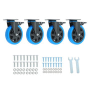 DURAFORCE 6 Inch Swivel Caster Wheels, Casters Set of 4 Heavy Duty with Brakes
