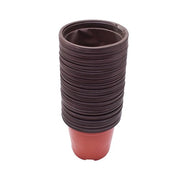 DURAFORCE 13×11×9CM Brick Red Round Plastic Plant Pots Flowerpot Nursery Pot
