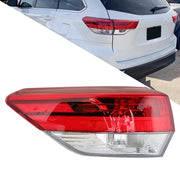 DURAFORCE Driver/LH Side For 2017-2019 Toyota Highlande Outer Brake Lamp Tail Light Rear