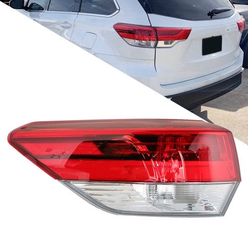 DURAFORCE Driver/LH Side For 2017-2019 Toyota Highlande Outer Brake Lamp Tail Light Rear